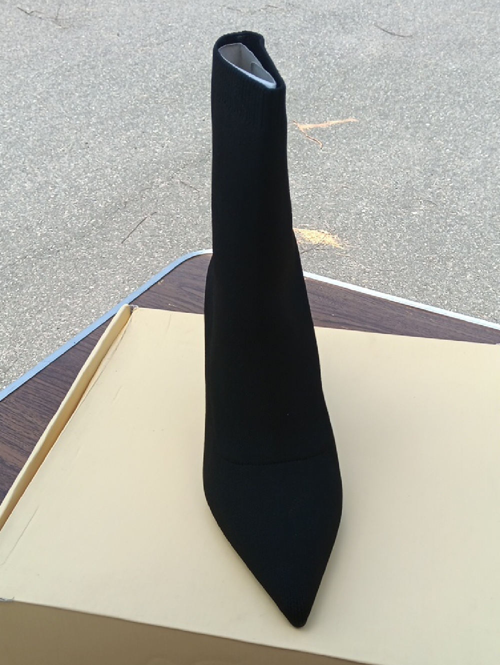 Women’s Black Pointed Sock Boot Ankle - Brand Not Visible